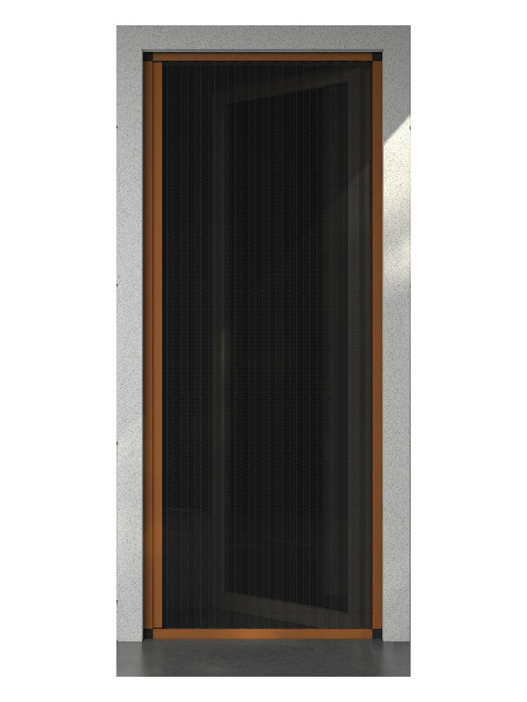 Balkon kapısında plise sineklik – RAL 8003 Kil Kahve