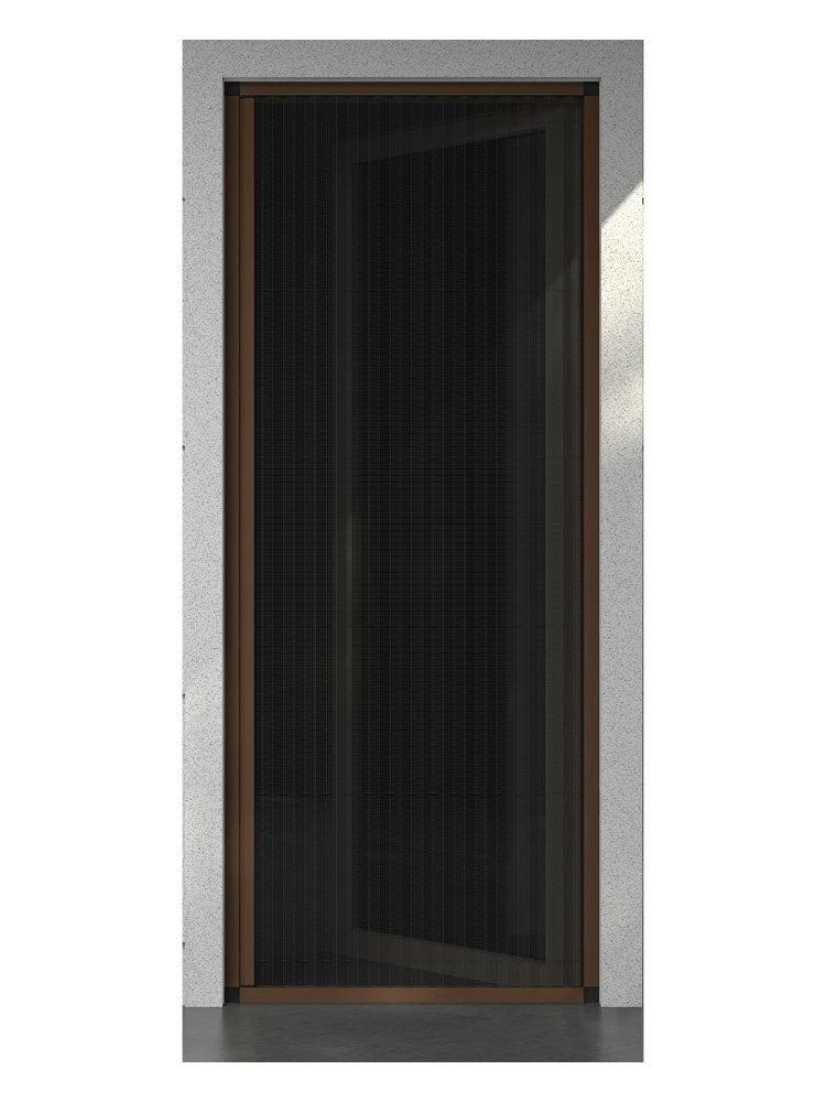 Balkon kapısında plise sineklik – RAL 8014 Sepya Kahve