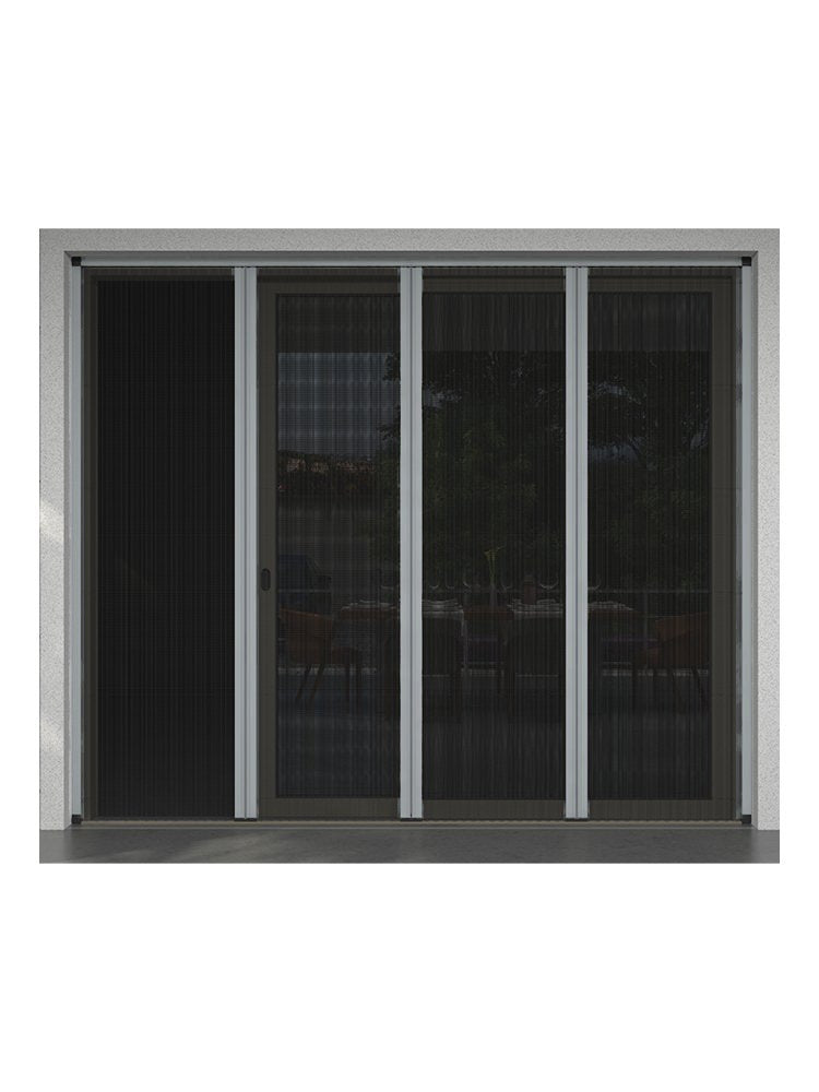 Geniş açıklıkta gezer plise sineklik – RAL 7040 Pencere Grisi