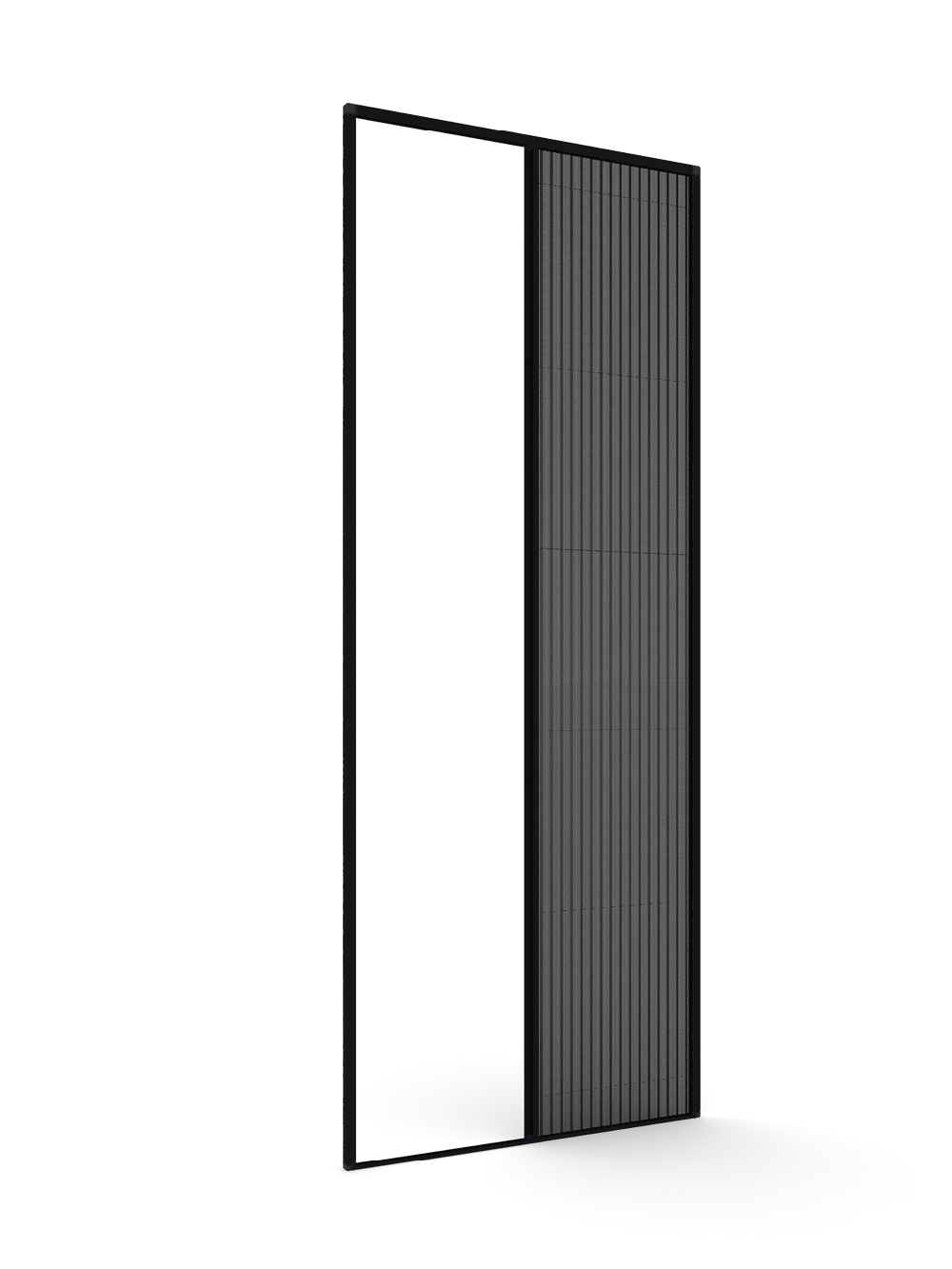 18 mm Eşiksiz Plise Sineklik Sistemi - RAL 9005 Siyah