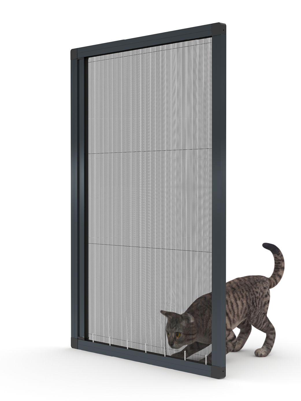 27 mm Kedi Sinekliği Sistemi (Kanallı) - RAL 7016 Antrasit Gri