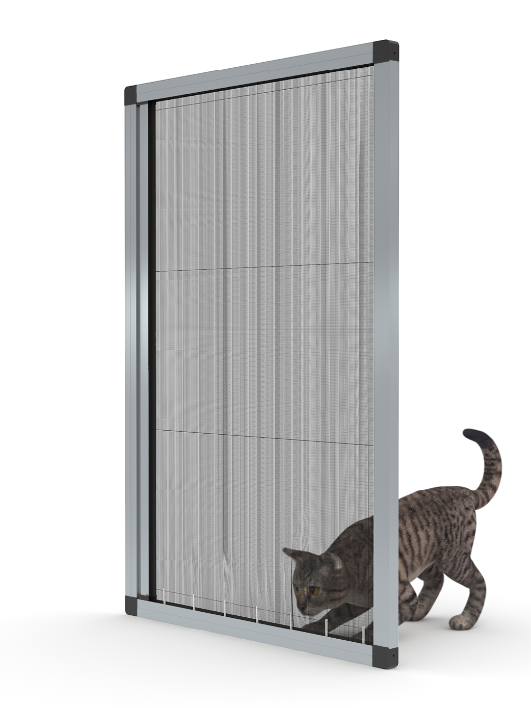 27 mm Kedi Sinekliği Sistemi (Kanallı) - RAL 7040 Pencere Grisi