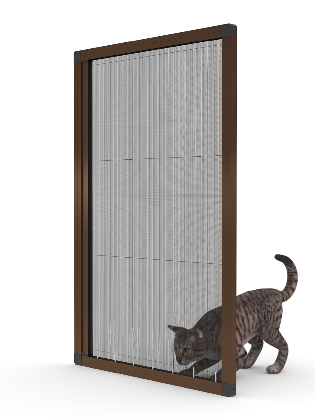 27 mm Kedi Sinekliği Sistemi (Kanallı) - RAL 8014 Sepya Kahve