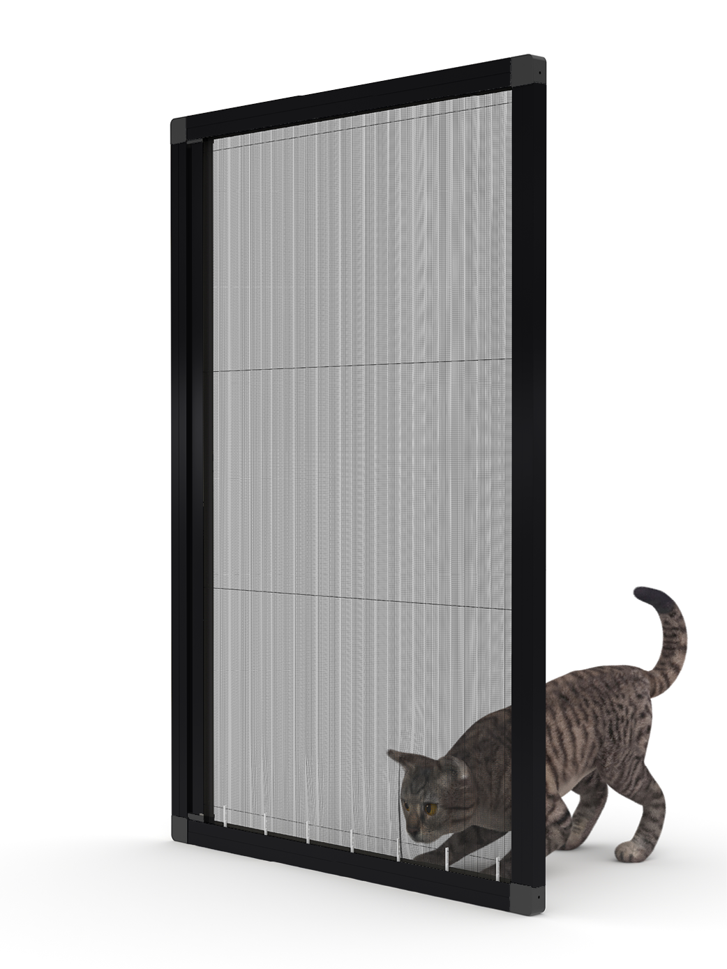27 mm Kedi Sinekliği Sistemi (Kanallı) - RAL 9005 Siyah