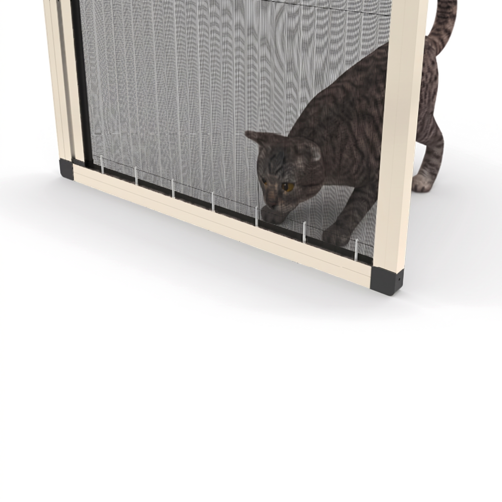 27 mm Kedi Sinekliği Sistemi (Kanallı) - RAL 1013 İnci Beyazı