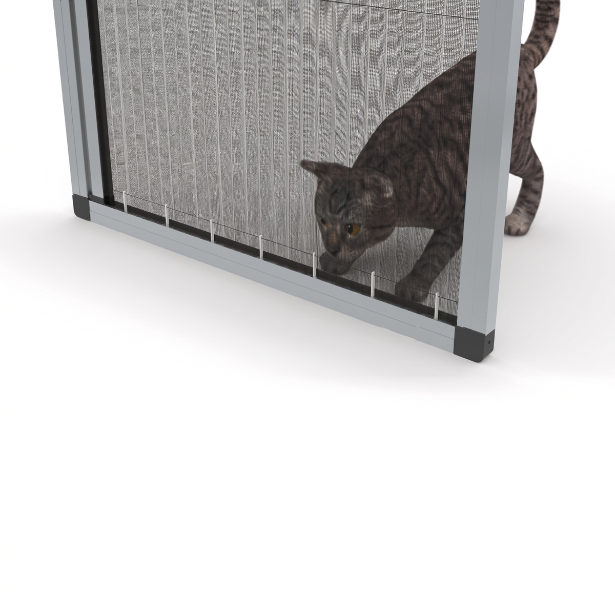 27 mm Kedi Sinekliği Sistemi (Kanallı) - RAL 7040 Pencere Grisi