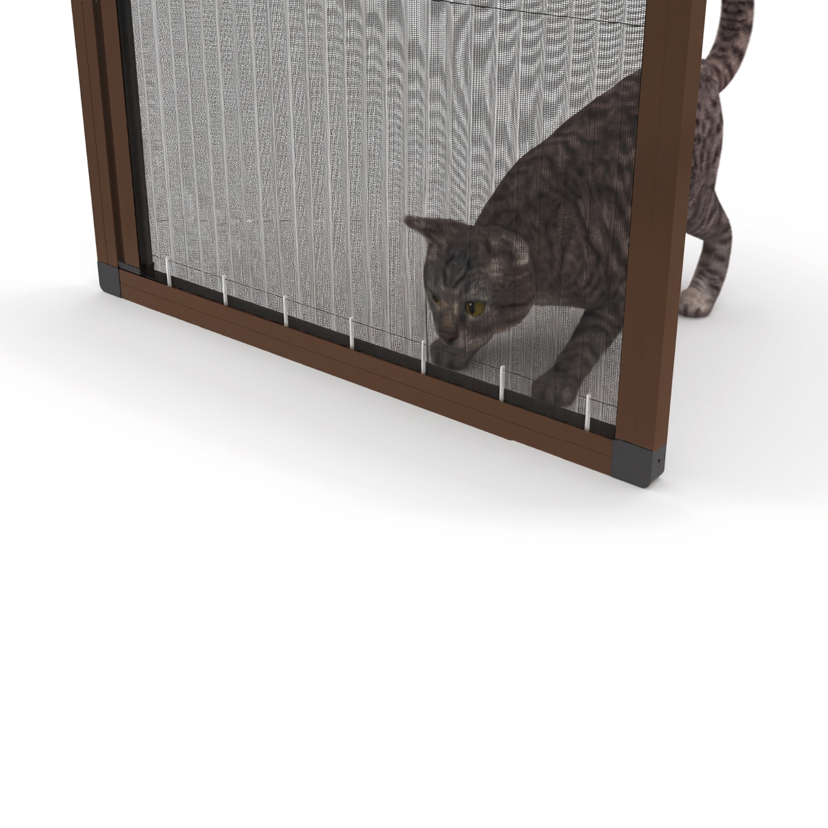 27 mm Kedi Sinekliği Sistemi (Kanallı) - RAL 8014 Sepya Kahve