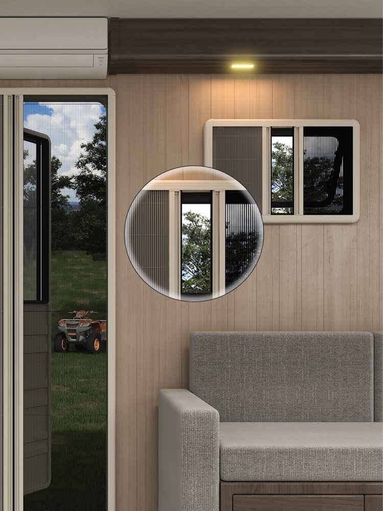 Karavan Sineklik Perde Sistemi (Oval) – detay