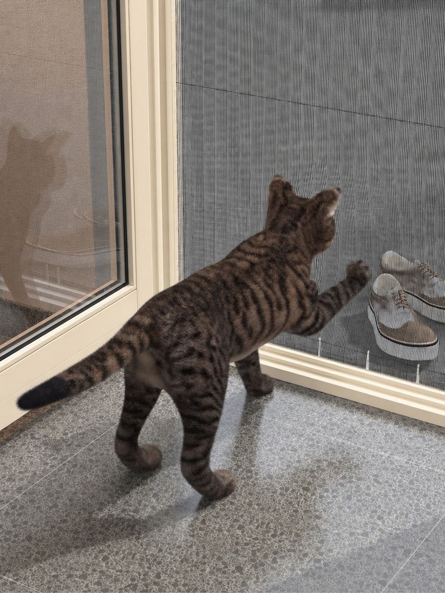 27 mm Kedi Sinekliği Sistemi (Kanallı) – uygulama – RAL 1013 İnci Beyazı
