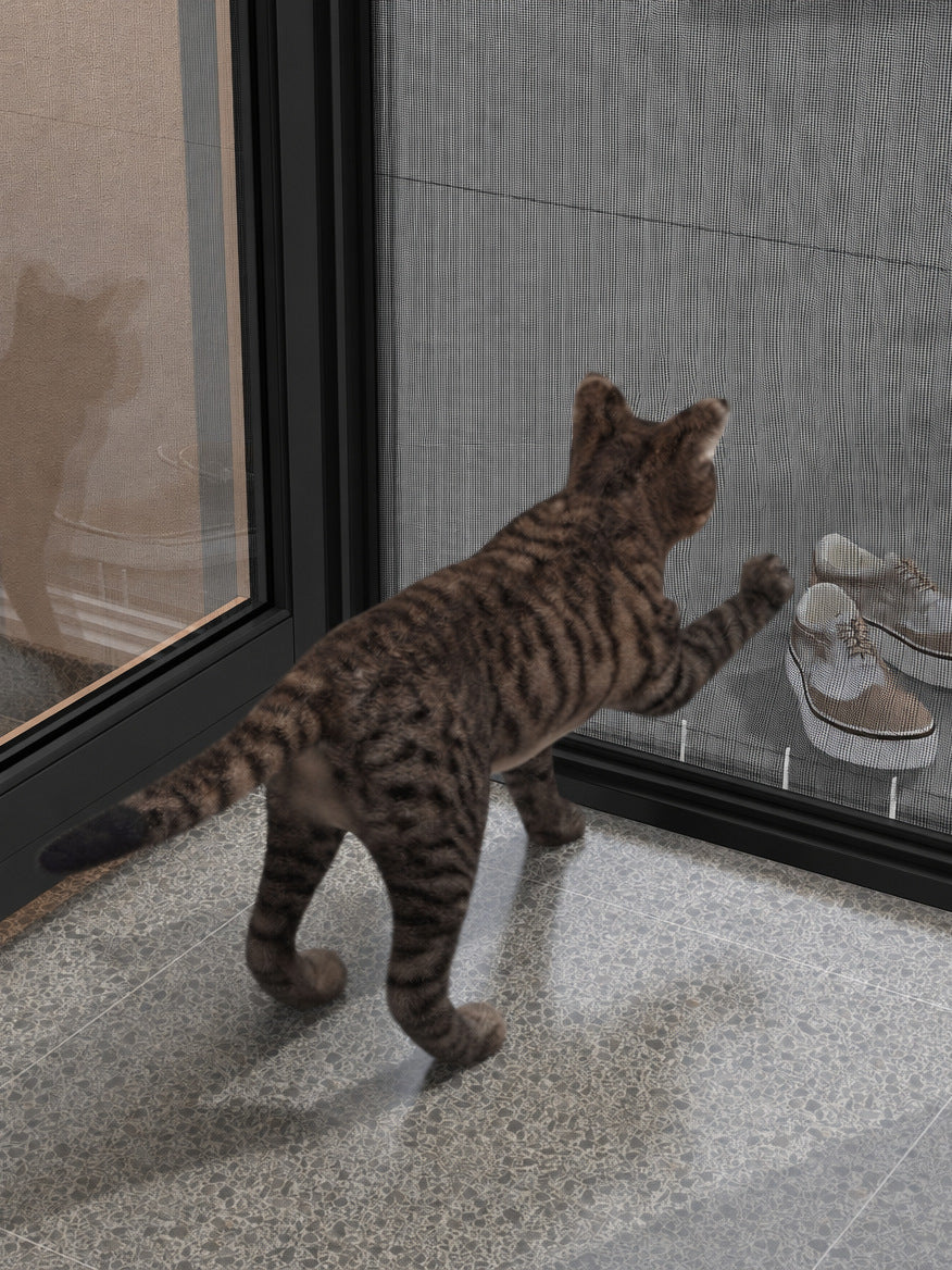 27 mm Kedi Sinekliği Sistemi (Kanallı) – uygulama – RAL 9005 Siyah