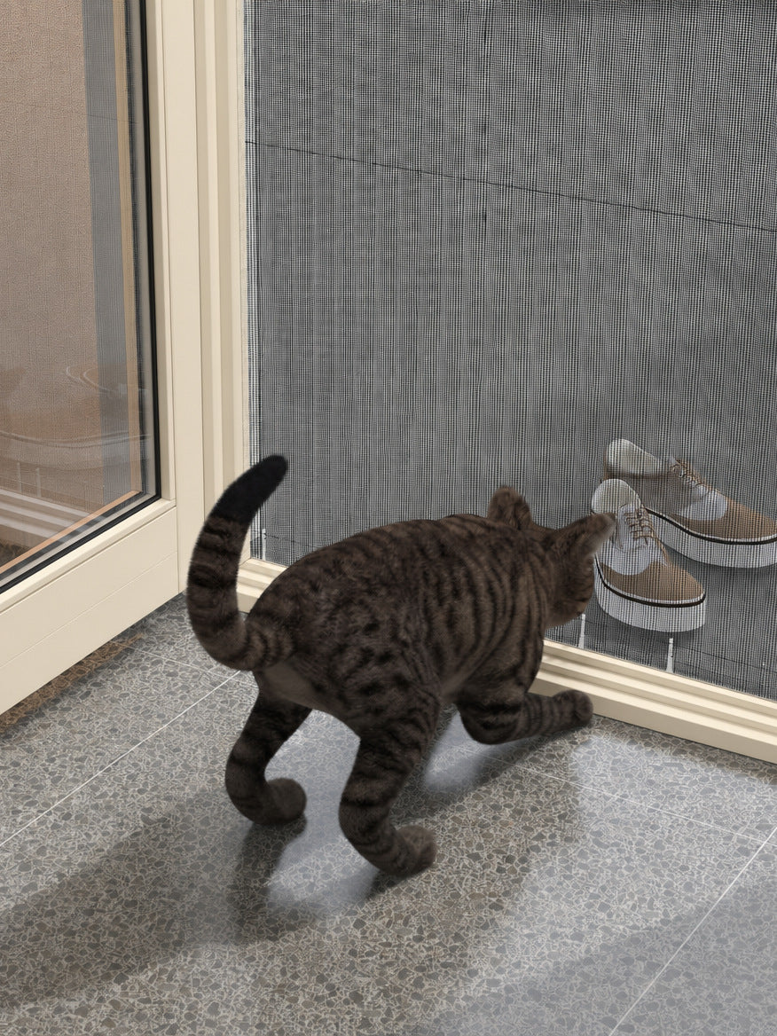 27 mm Kedi Sinekliği Sistemi (Kanallı) – uygulama – RAL 1013 İnci Beyazı