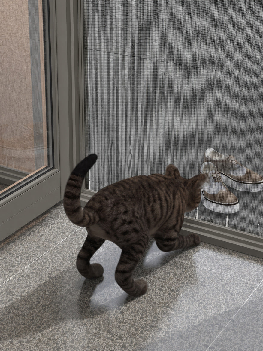 27 mm Kedi Sinekliği Sistemi (Kanallı) – uygulama – RAL 7039 Kuvars Gri